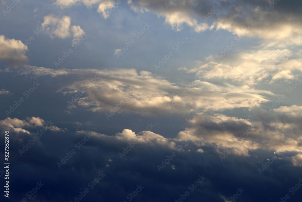 Sky and clouds before sunset