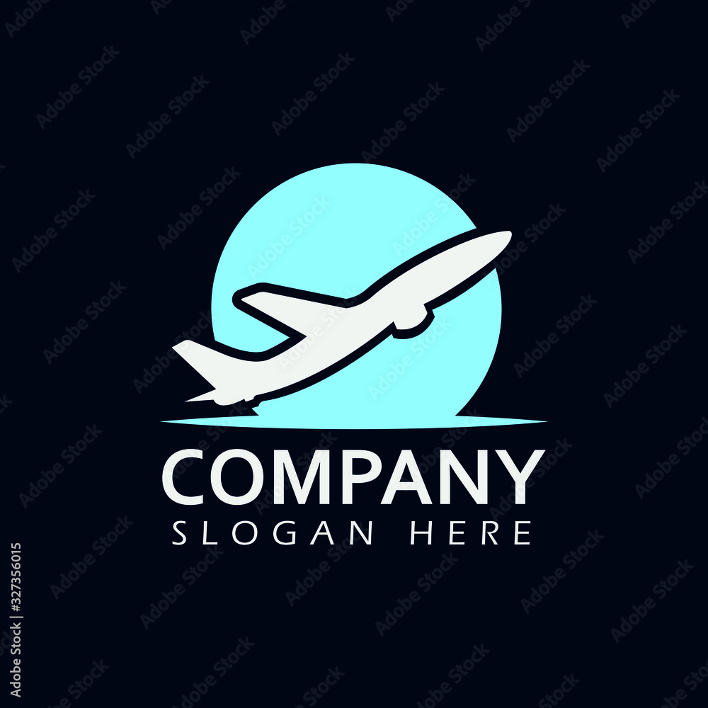 airplane flying in sky traveling logo design minimal style airplane flying in sky traveling logo design minimal style