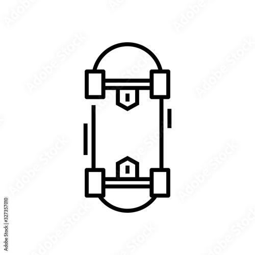 Skateboard line icon, concept sign, outline vector illustration, linear symbol.
