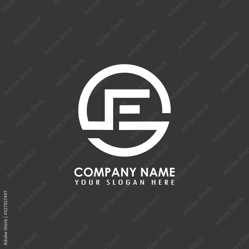 Obraz premium Round minimal letter logo design