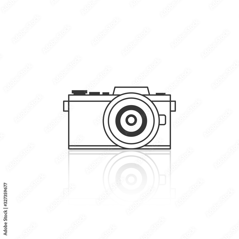 thin line icons for camera and shadow,vector illustrations thin line icons for camera and shadow,vector illustrations