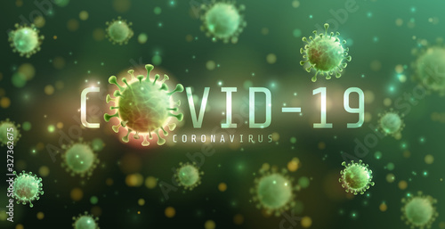 Vector of Coronavirus 2019-nCoV and Virus background with disease cells.COVID-19 Corona virus outbreaking and Pandemic medical health risk concept.Vector illustration eps 10