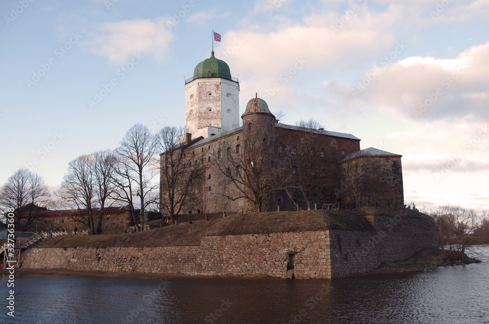 Viborg Castle, a Swedish-built 1290s medieval fortress. Now the town of Viborg , Russia.
