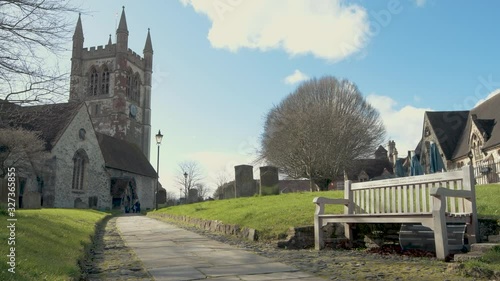 St Andrew's church in Farnham, Surrey, UK - February 2020
