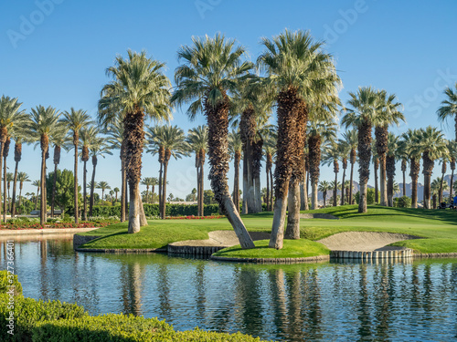Water feature on a golf course in Palm Desert.  © Jeff Whyte