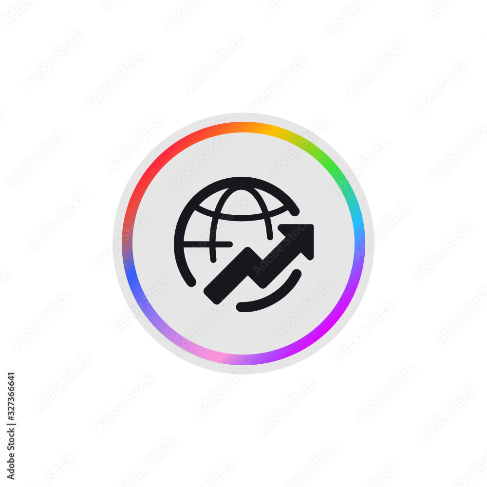 World Stock Up - Modern App Button World Stock Up - Modern App Button