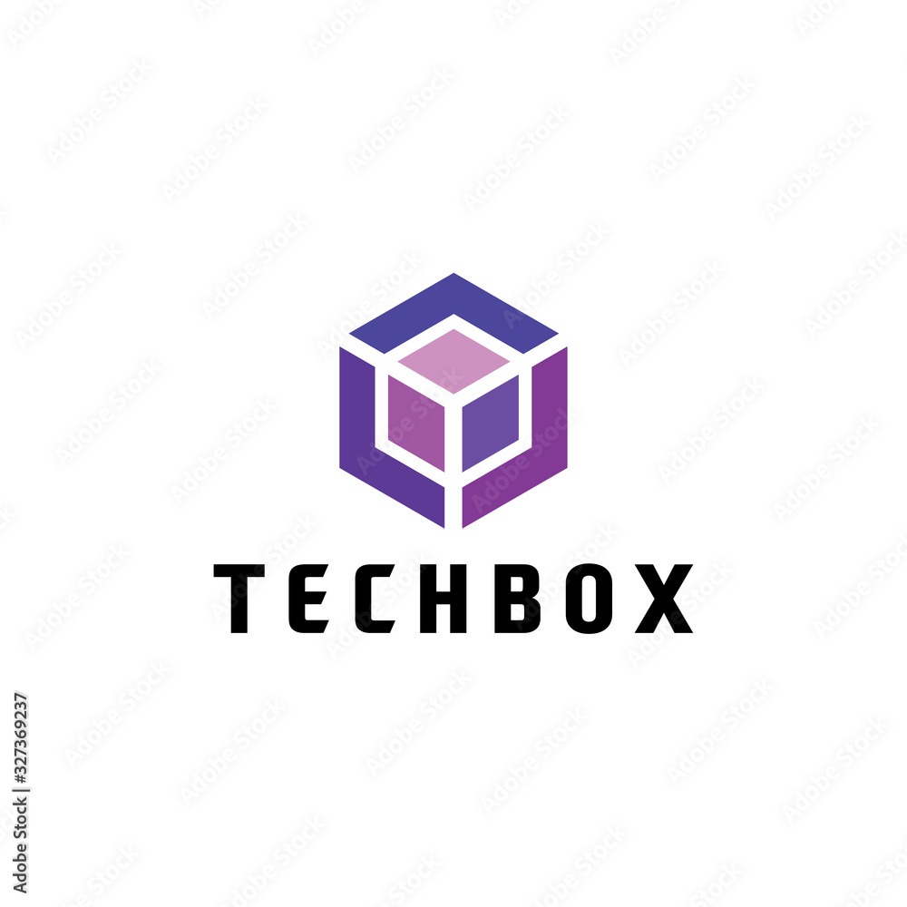 Tech Box logo design with concept of Modern App icon and Internet Symbol vector. Tech Box logo design with concept of Modern App icon and Internet Symbol vector.