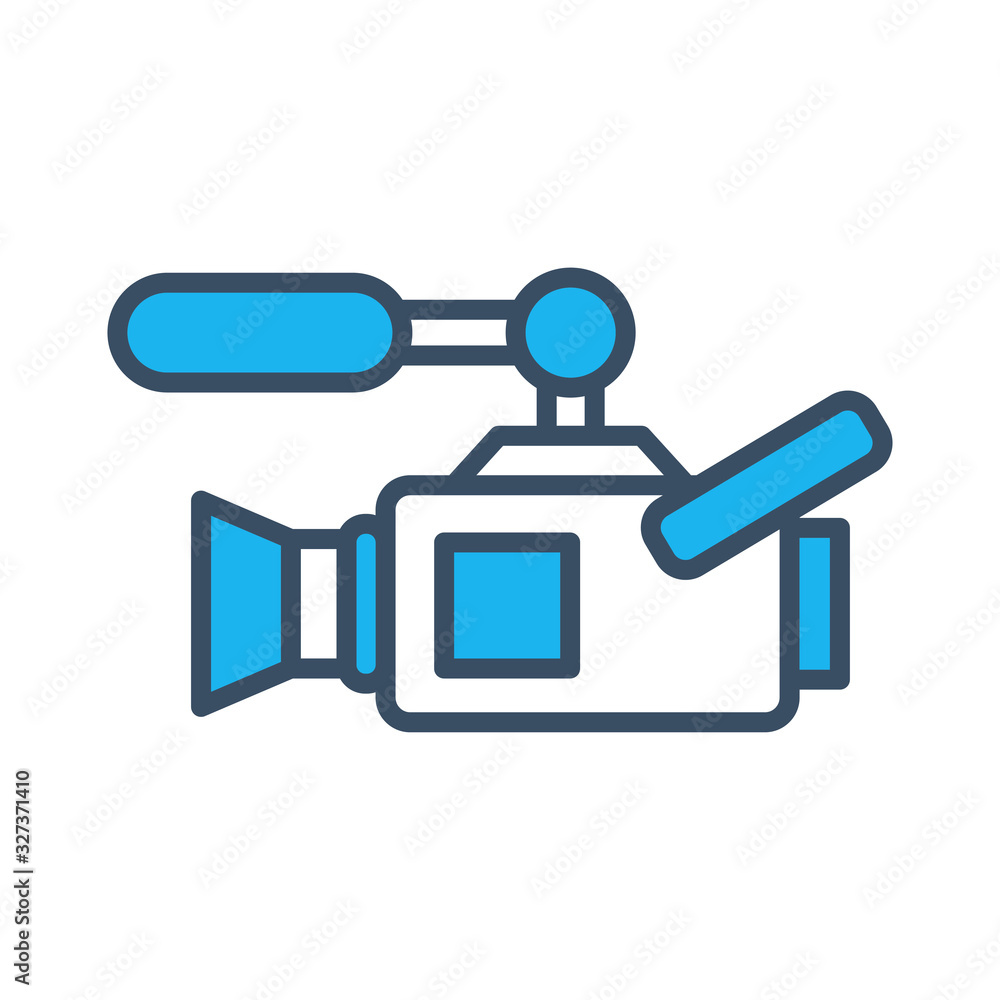 Fototapeta premium video camera icon filled outline style