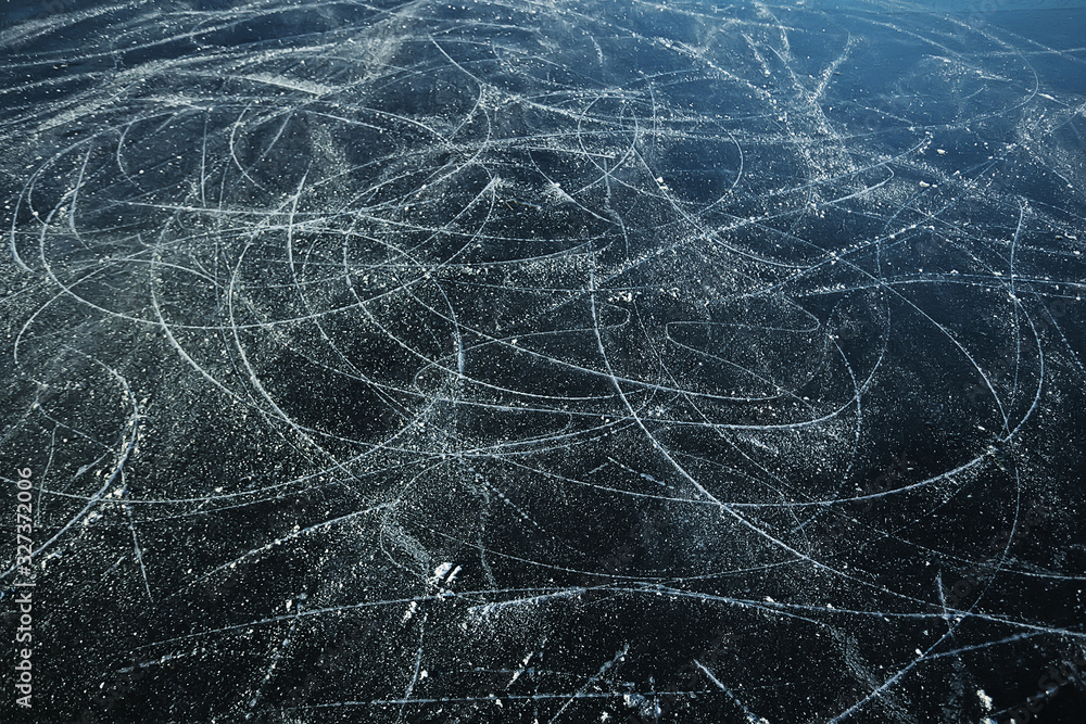 ice traces of skates texture, abstract background, top view aerial photography traces of hockey skates ice traces of skates texture, abstract background, top view aerial photography traces of hockey skates