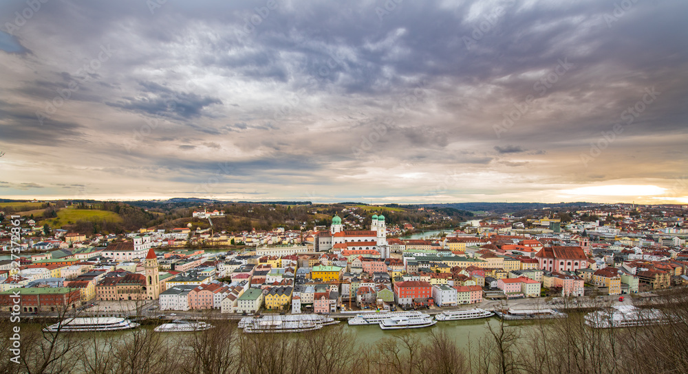 Ein wunderschöner Blick auf Passau