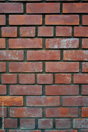 Verical background picture, old vintage brick wall background texture or wallpaper