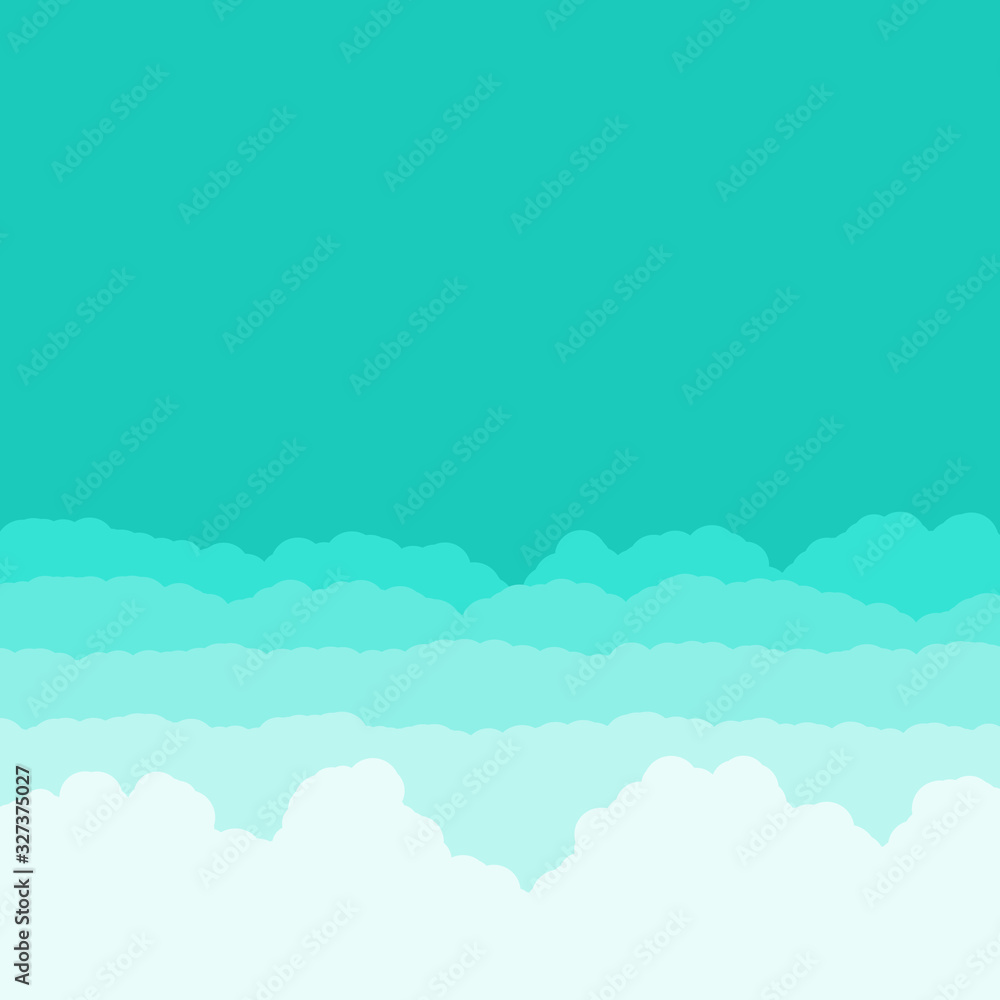 Abstract Color Clouds Sky Generative Art background illustration