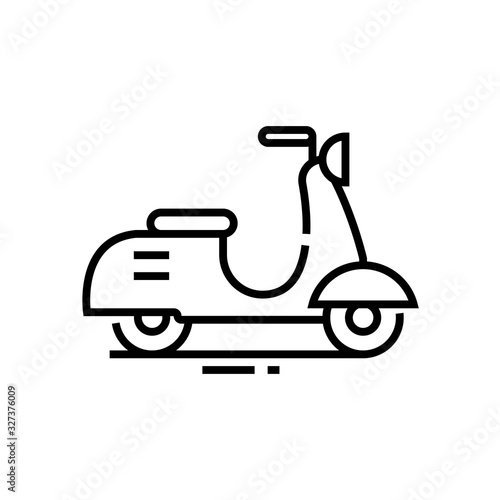 Scooter line icon, concept sign, outline vector illustration, linear symbol.