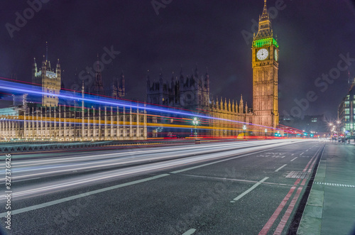 Beautiful Big Ben at night in London United Kingdom UK