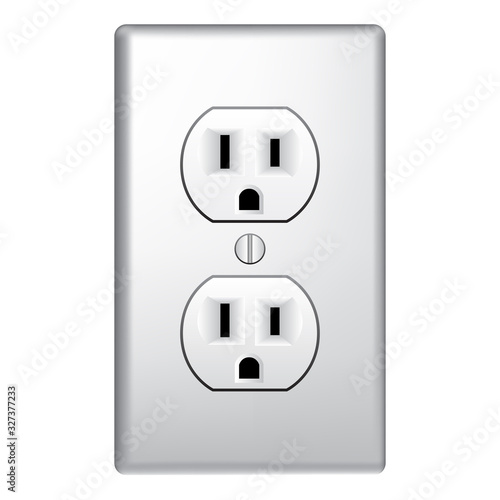  Electrical Plugin Outlet Cover Vector Illustration Graphic Icon