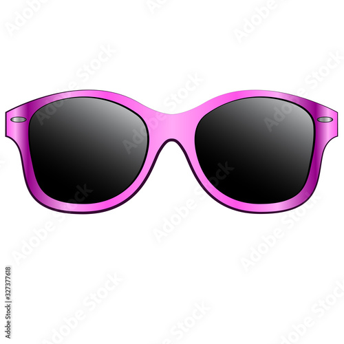 Pink Sunglasses Icon Illustration Graphic