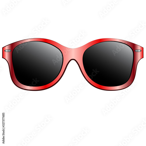 Red Sunglasses Icon Illustration Graphic