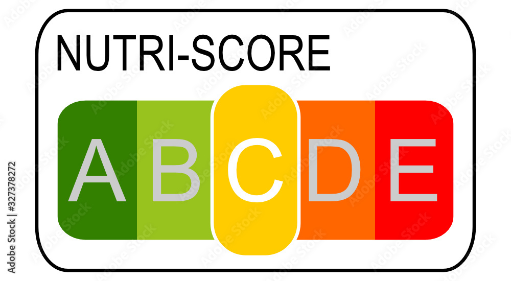 Nutri-Score Label, 5-colour Nutrition Label - illustration Nutri-Score Label, 5-colour Nutrition Label - illustration