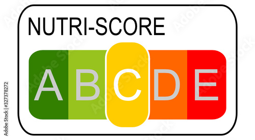 Nutri-Score Label, 5-colour Nutrition Label - illustration