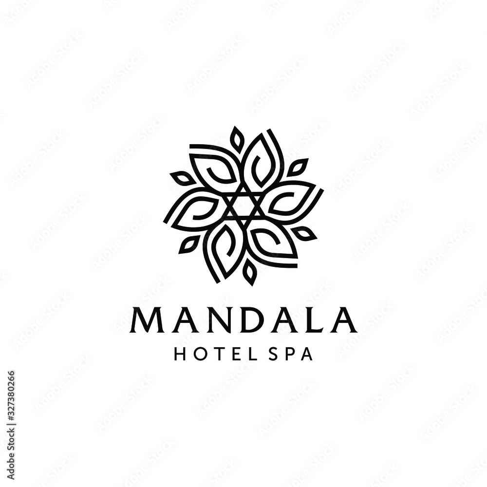 Abstract mandala flower swirl logo icon vector design. Elegant premium ornament vector logotype symbol. Abstract mandala flower swirl logo icon vector design. Elegant premium ornament vector logotype symbol.