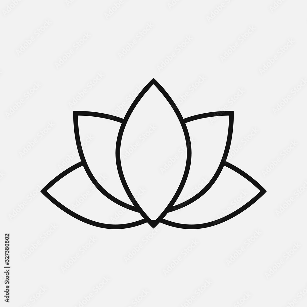 Lotus icon isolated on white background. Vector illustration. Lotus icon isolated on white background. Vector illustration.