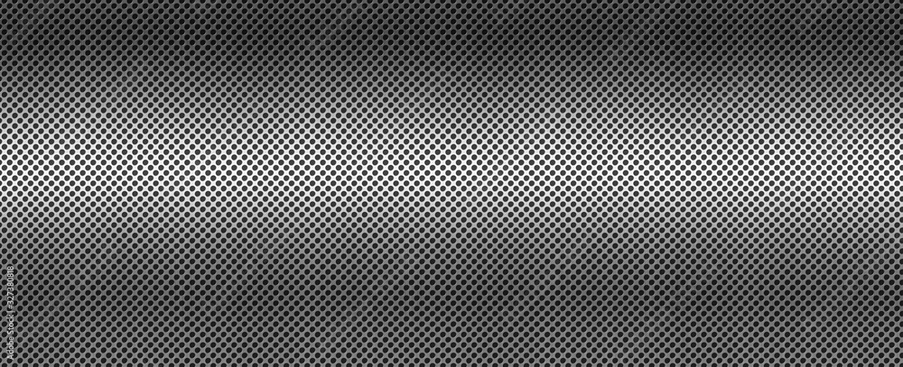 Silver brushed metal grid. Banner background texture - obrazy, fototapety, plakaty 