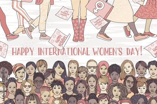 Hand drawn illustration for International Women's Day