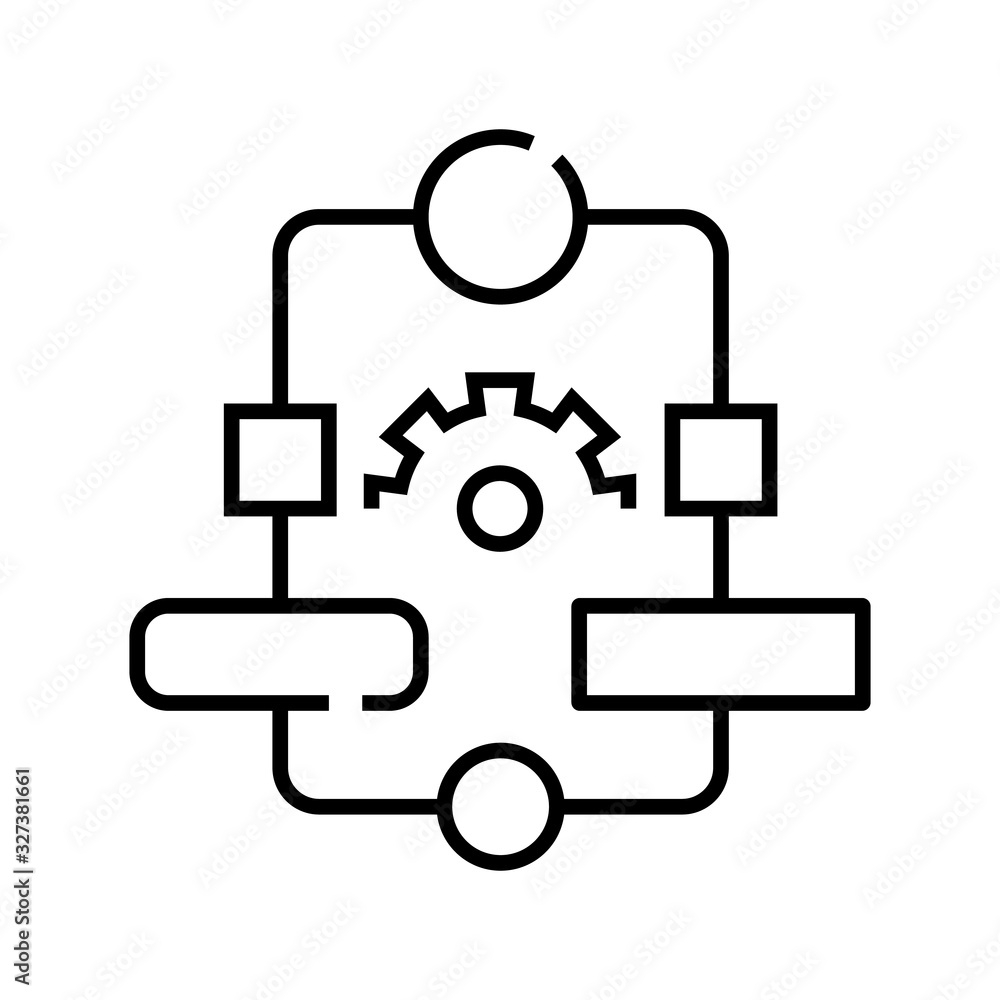 Setup line icon, concept sign, outline vector illustration, linear symbol. Setup line icon, concept sign, outline vector illustration, linear symbol.