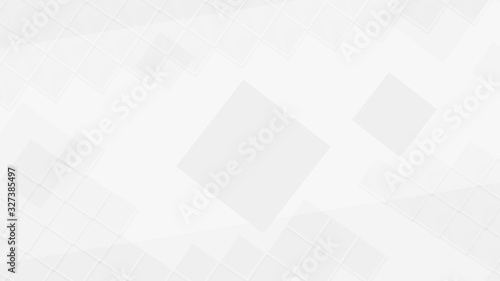 Geometric abstract squared white business background with gray shadow vector graphic illustration. Light futuristic 3d textured surface backdrop for advertising or corporate design