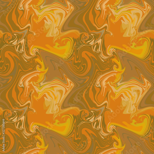 Orange and Green marbleized pattern seamless