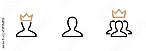 VIP Customer User icon vector. Person Profile Symbol. Avatar Sign. Editable stroke vector. photo