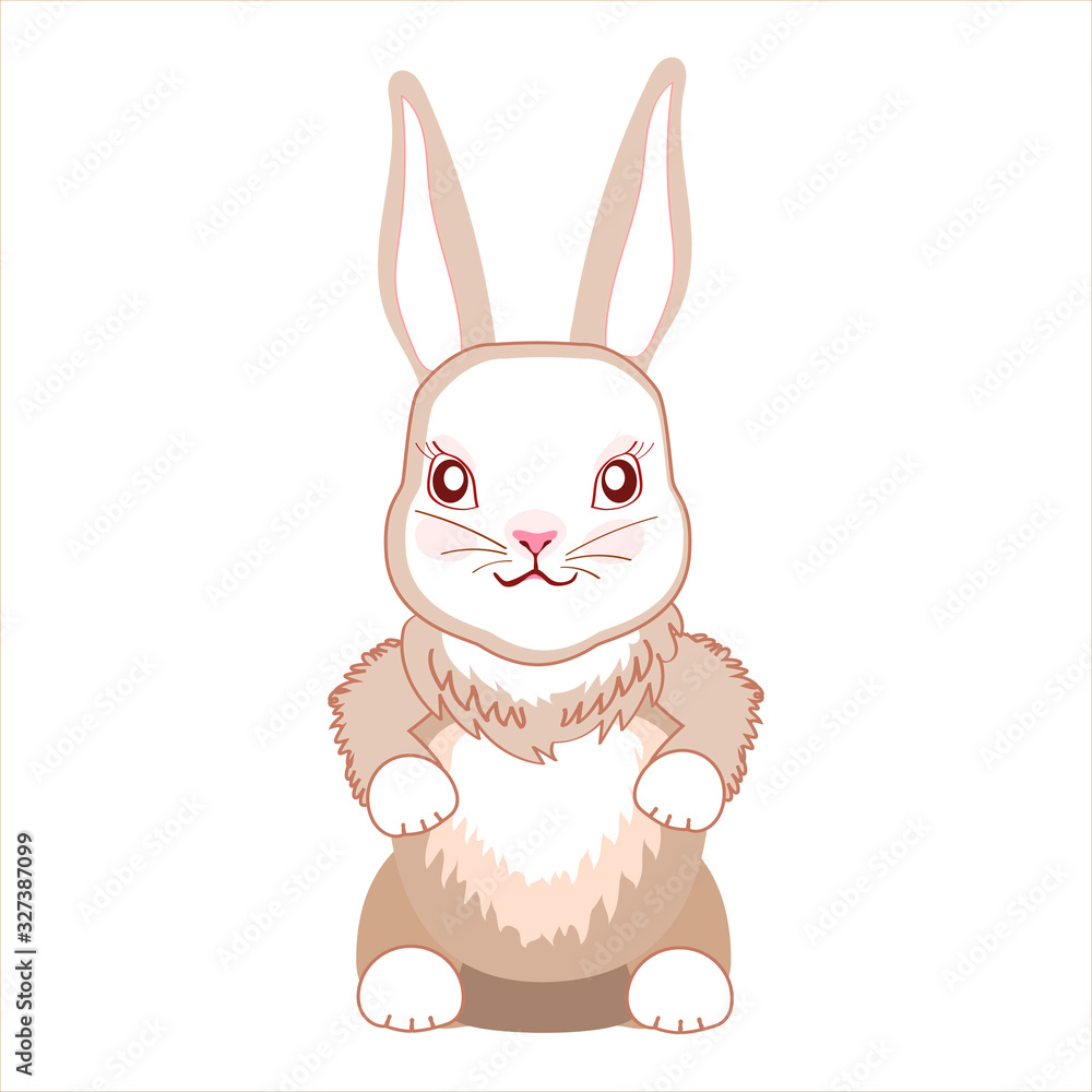 Obraz premium Cute Bunny, print design rabbit, children print on t-shirt