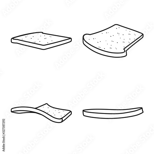 Vector illustration of fastfood and lunch symbol. Set of fastfood and ingredient vector icon for stock.