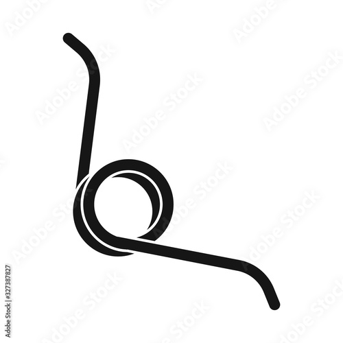 Vector illustration of coil and steel sign. Graphic of coil and shape stock vector illustration.