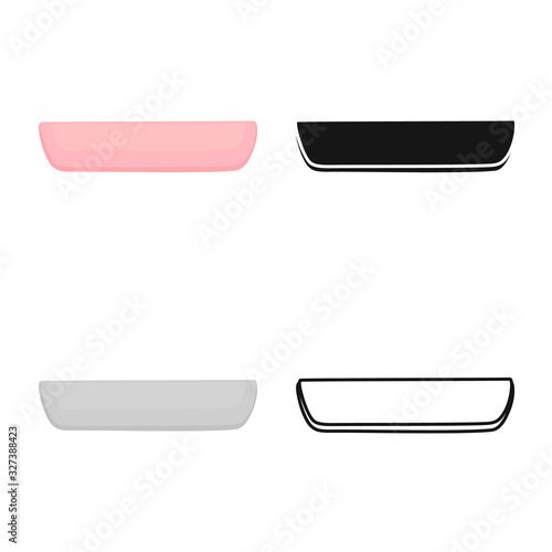 Isolated object of cutlet and sausage sign. Web element of cutlet and product vector icon for stock.