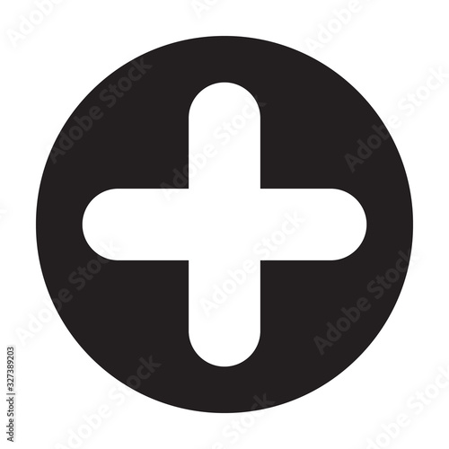 Fastener head vector icon.Black vector icon isolated on white background fastener head.