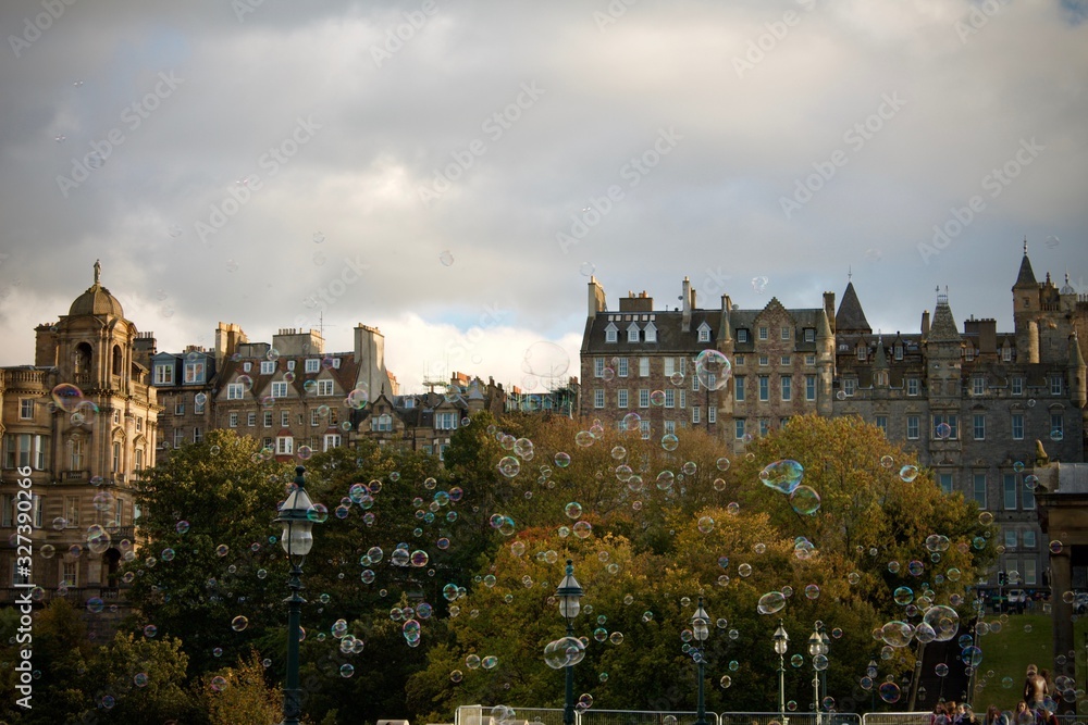 Seifenblasen in Edinburgh