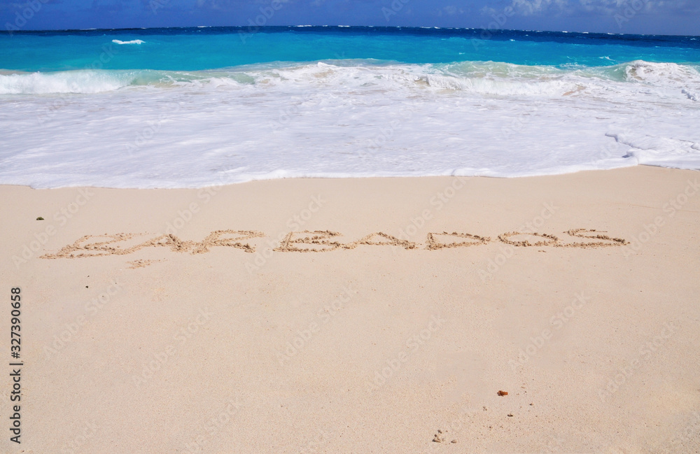 Barbados Inscribed in Sand