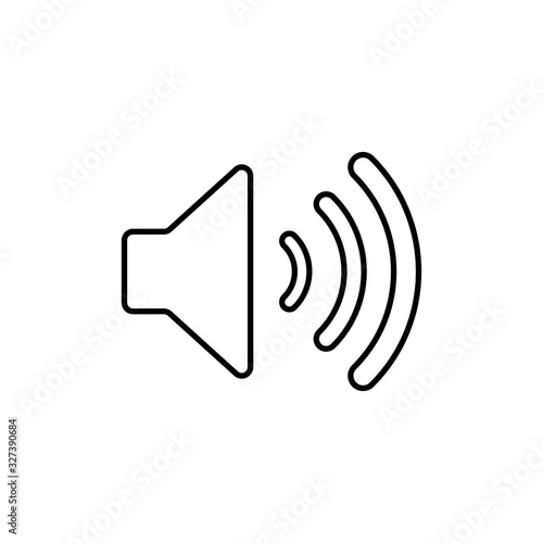 Wallpaper Mural Sound Vector Icon, Speaker Pictogram, Loud Icon, Flat Audio Button Torontodigital.ca