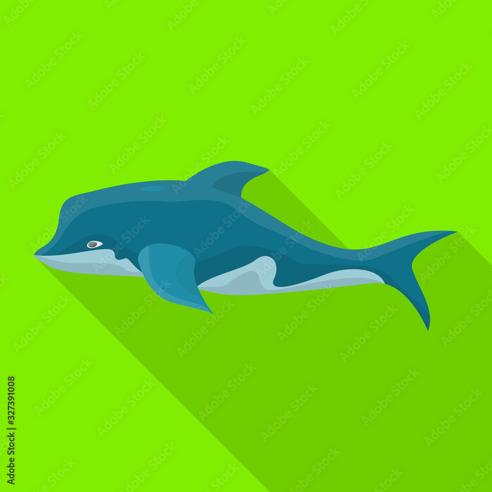 Obraz premium Dolphin vector icon.Flat vector icon isolated on white backgroun dolphin.