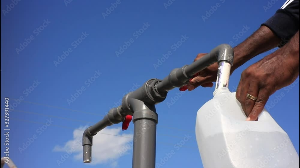 Outside Water faucet for Hurricane relief in Grand Bahama, Bahamas Outside Water faucet for Hurricane relief in Grand Bahama, Bahamas
