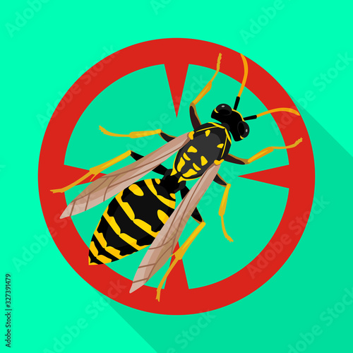 Insect wasp vector icon.Flat vector icon isolated on white background insect wasp .