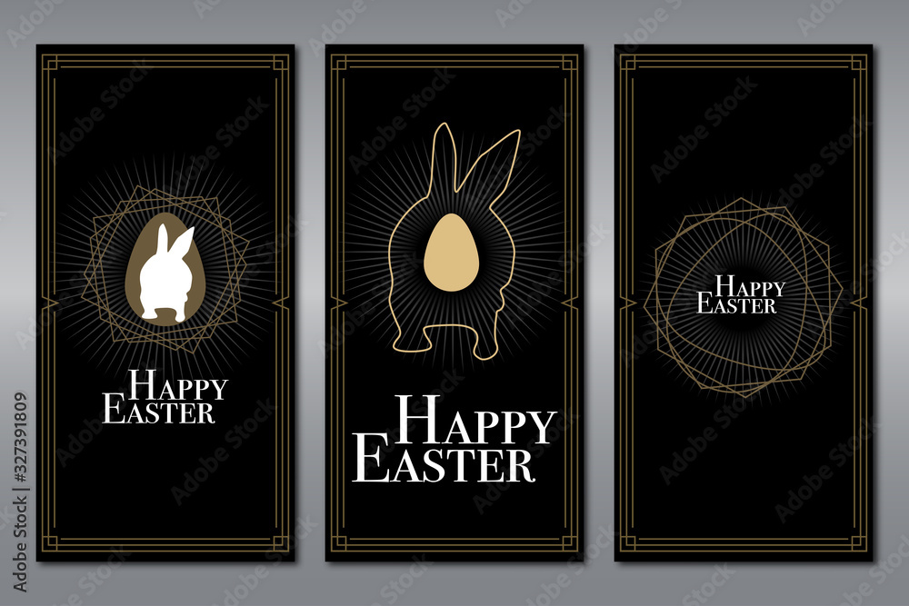 happy easter set gatsby roaring twenties vector happy easter set gatsby roaring twenties vector