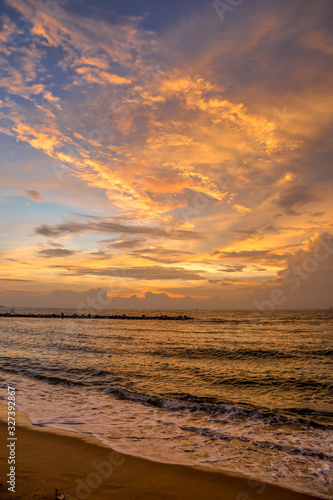 sunset on the beach