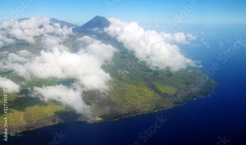 Green landscape of Fogo