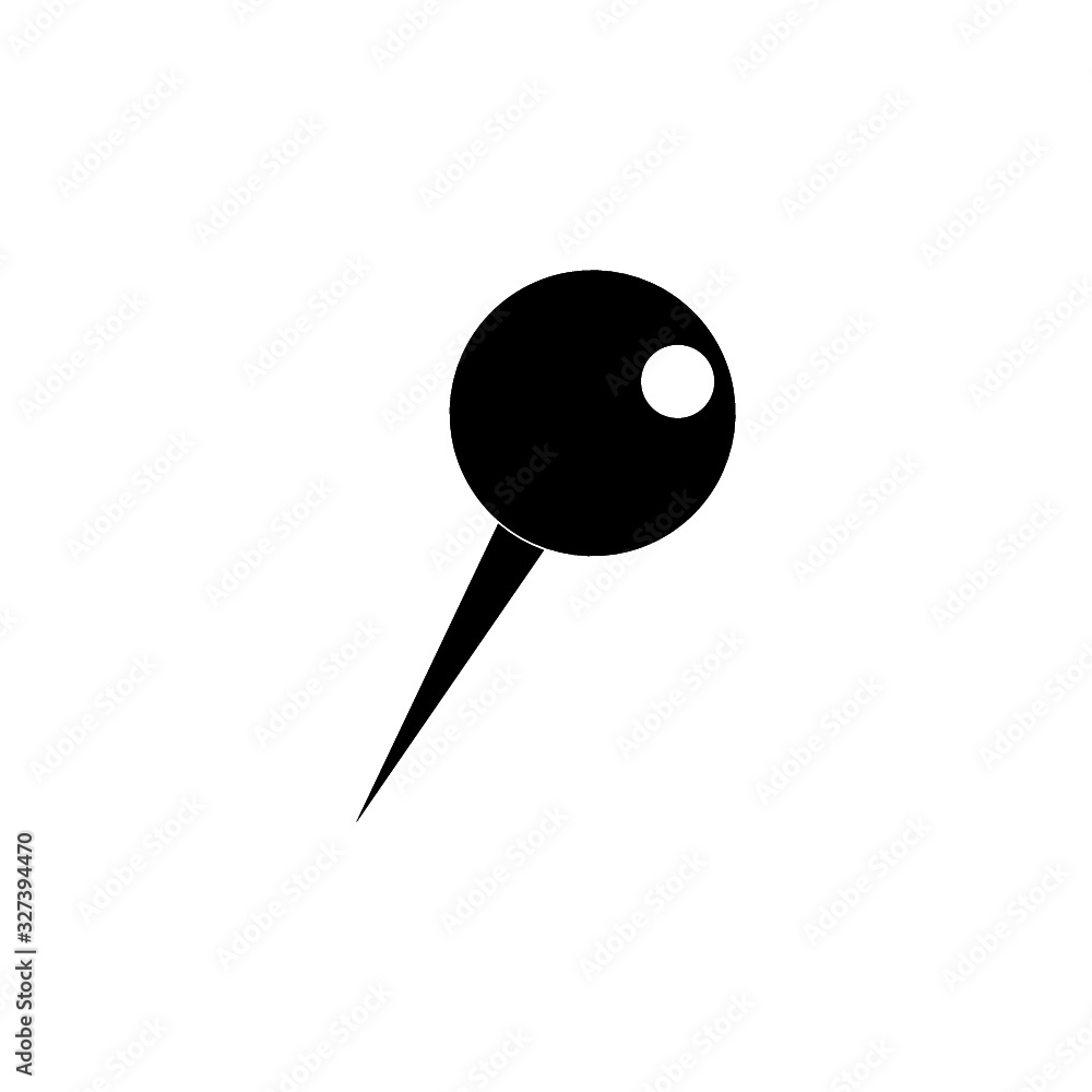 Push pin icon isolated on white background Push pin icon isolated on white background