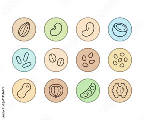Plant based milk icons