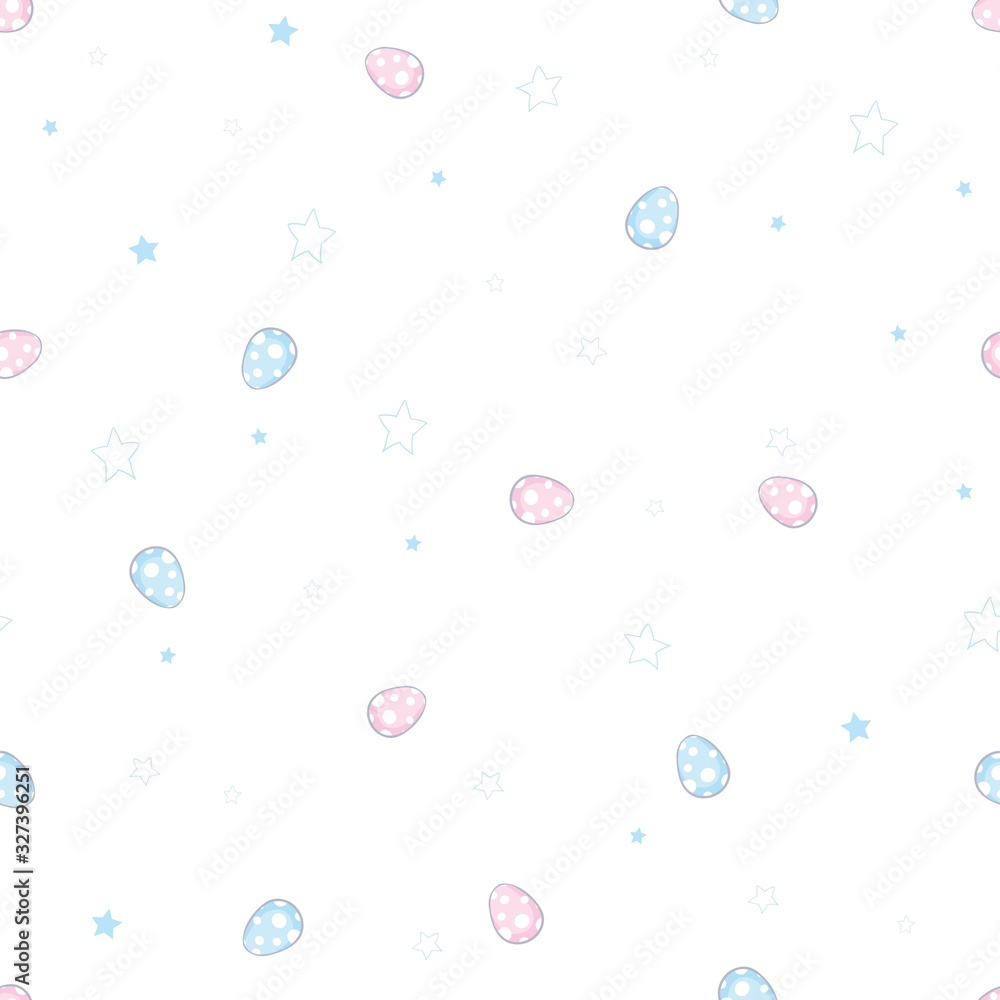 Seamless easter pattern with eggs