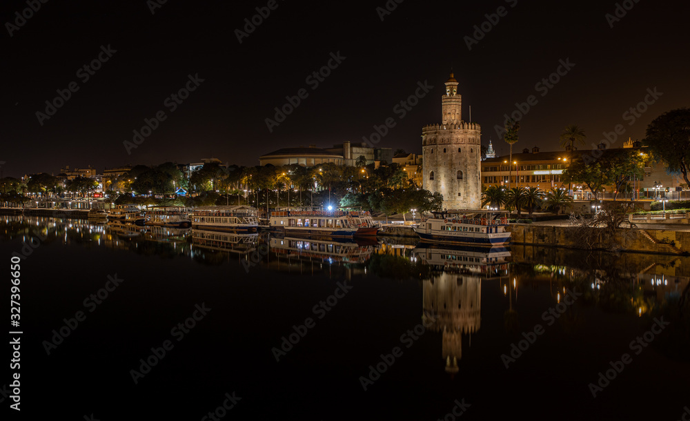 night view of Seville