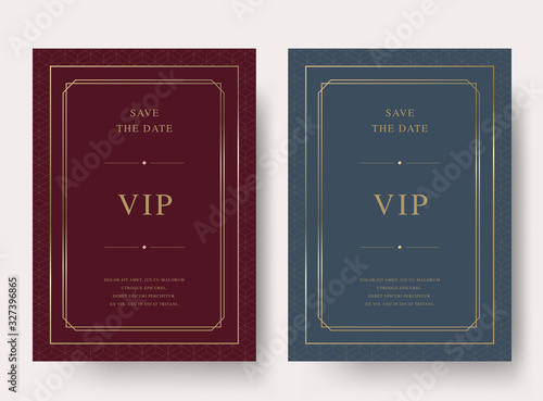 Vintage luxury vector invitation card
